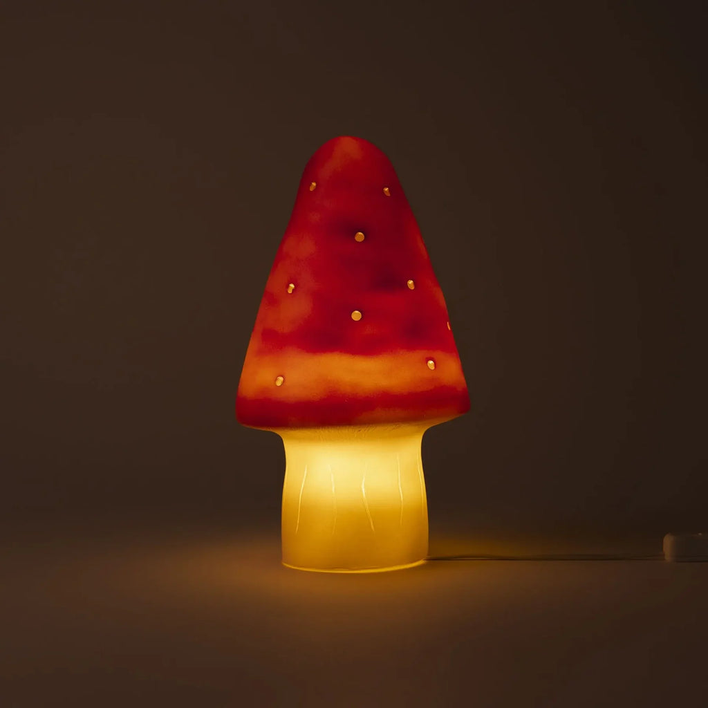 Nachtlampe Pilz Klein – Ziegelrot mit Dimmer – 28 cm – Egmont Toys