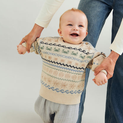 Jumper - Jacquard Pullover August - Organic cotton - Wheat