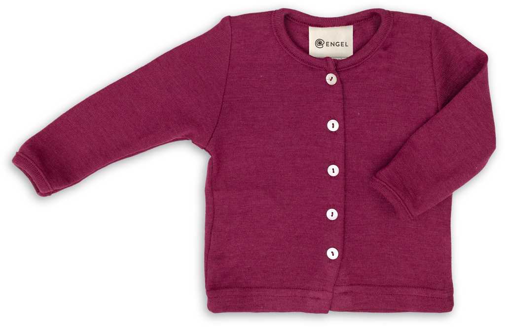 Baby Cardigan - Wool/Silk - Walnut - Baby Cardigan - Engel Natur