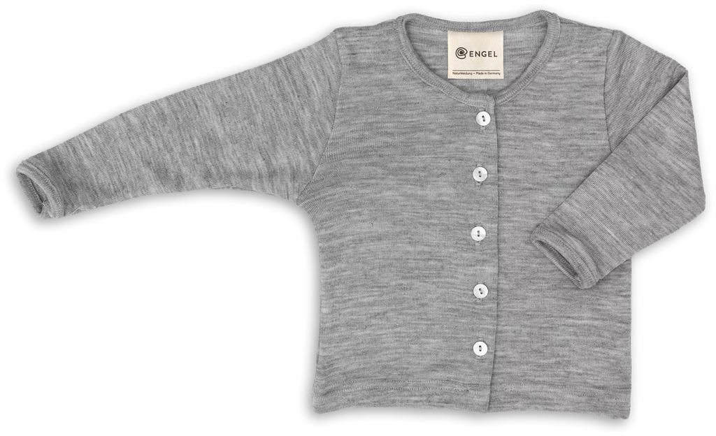 Baby Cardigan - Wool/Silk - Walnut - Baby Cardigan - Engel Natur