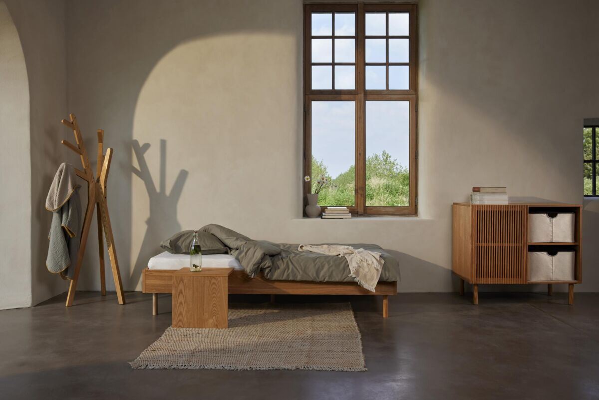 Hai No Ki Junior Bed - 200 x 90 cm - Natural Ash - Quax