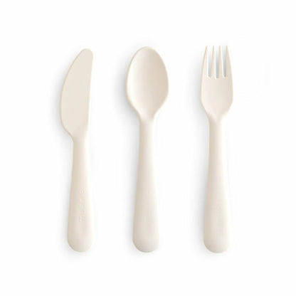 Cutlery set baby - Non-toxic plastic - Ivory - Mushie