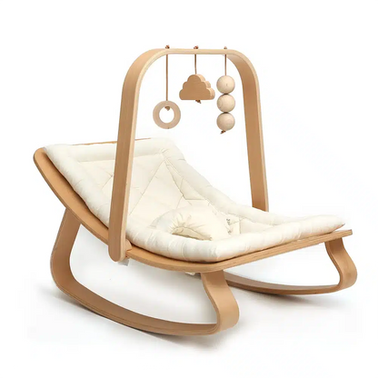 LEVO Awakening Arch - Hölzerner Spielbogen - Baby-Fitnessstudio für den LEVO Rocker - Charlie Crane