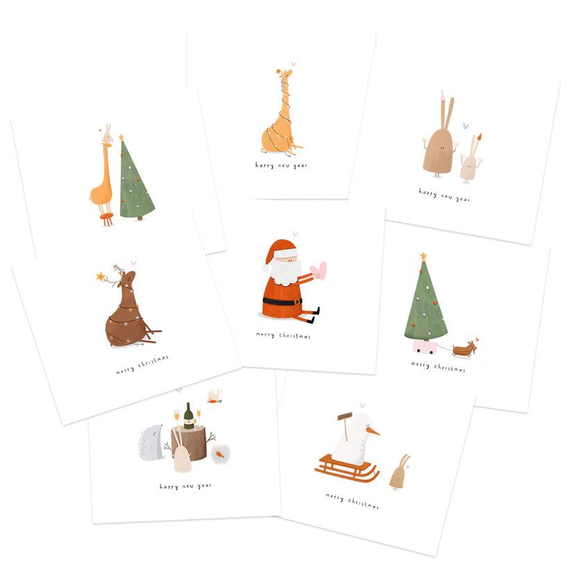 Setje van 8 kerstkaarten incl. enveloppen en stickervel - Alijt - productfoto - afbeelding 2