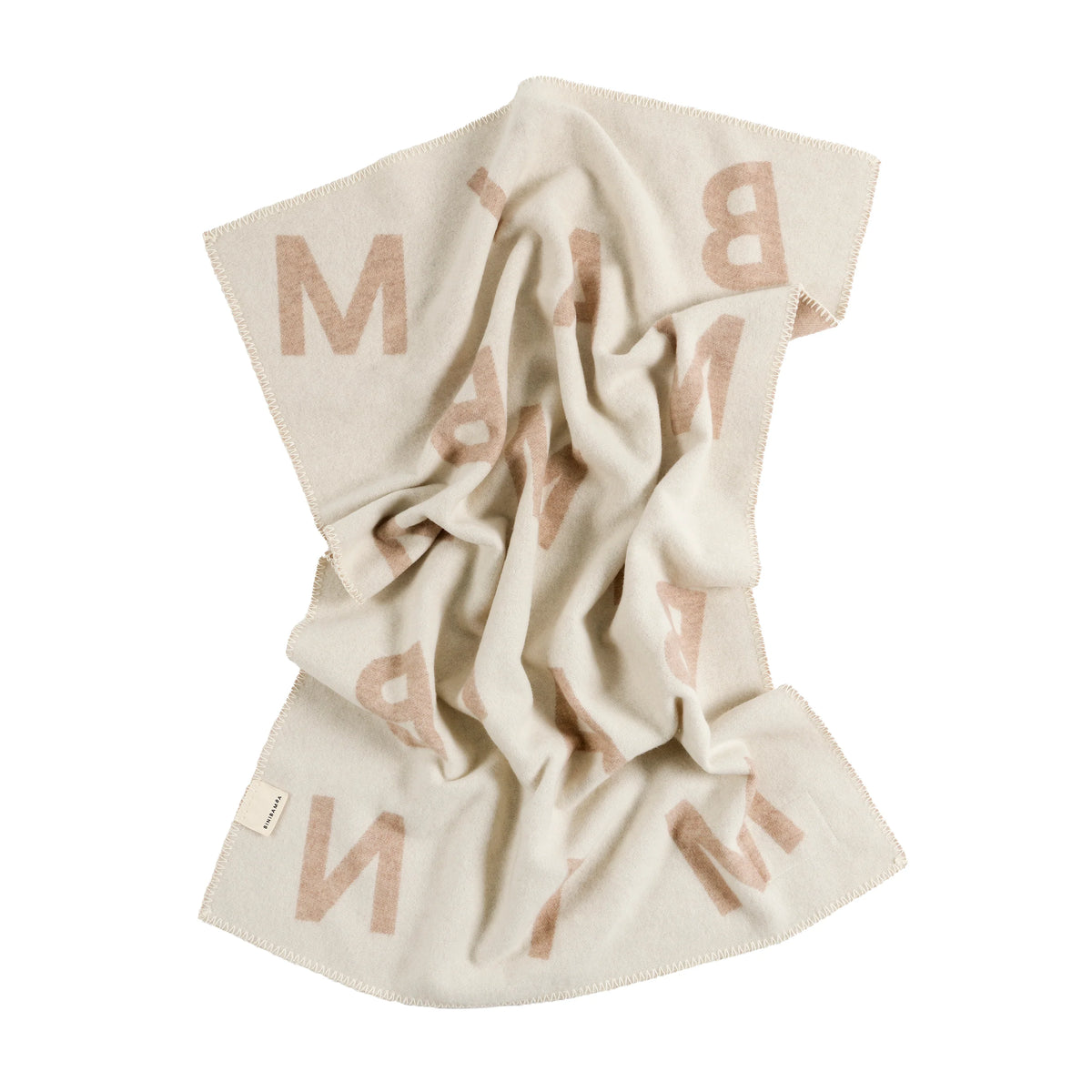 Alphabet Merino Biniblanket – Couverture de berceau - 100 % laine mérinos - 75×100 cm – BINIBAMBA