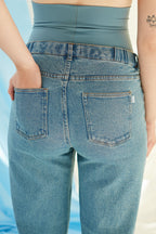 The Wide Jeans Light Blue – Weite Umstandsjeans mit verstellbarem Bauchband – Atelier Melon