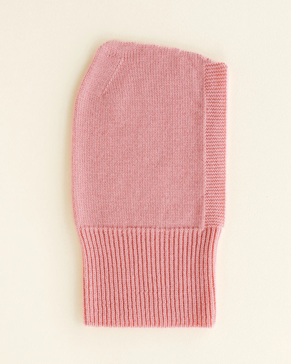 Balaclava - 100% extra fine Italiaanse merino wol - HVID - bubblegum