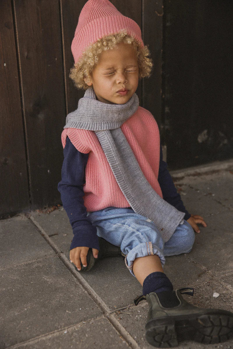 Beanie Fonzie Kids - 100% extra fine Italiaanse merino wol - HVID