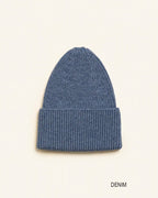 Beanie Fonzie Kids - 100% extra fine Italiaanse merino wol - HVID