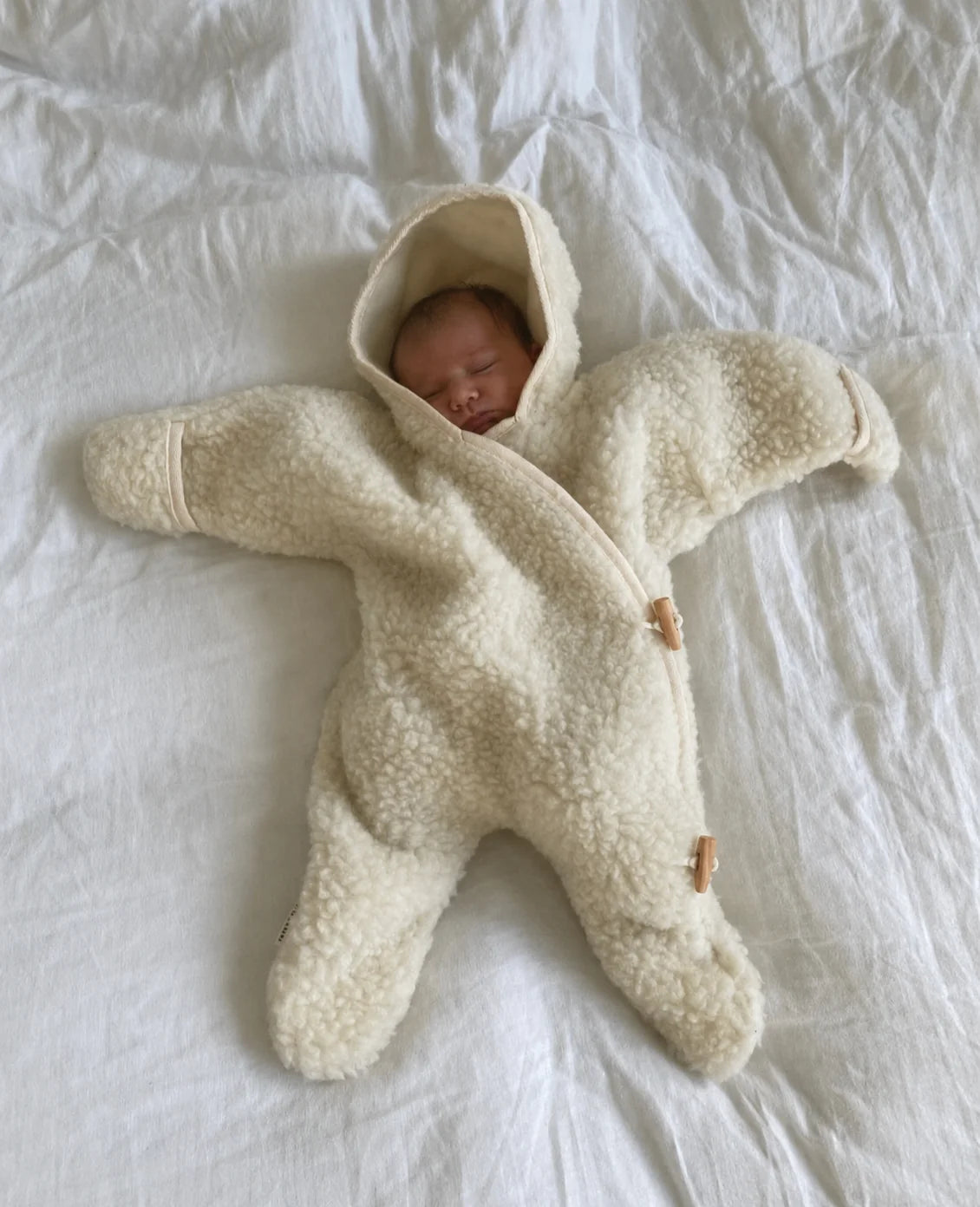 Merino Snugglesuit – Wollen babyoverall van - 100% merinowol – BINIBAMBA