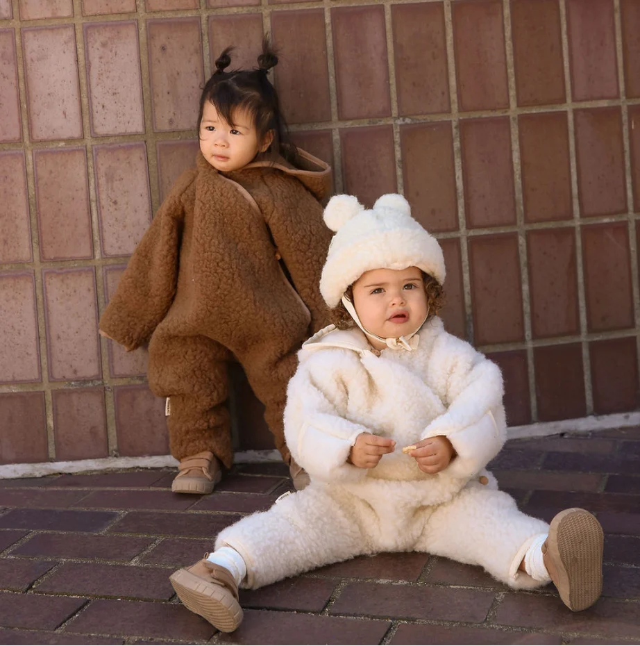 Merino Snugglesuit – Wollen babyoverall van - 100% merinowol – BINIBAMBA