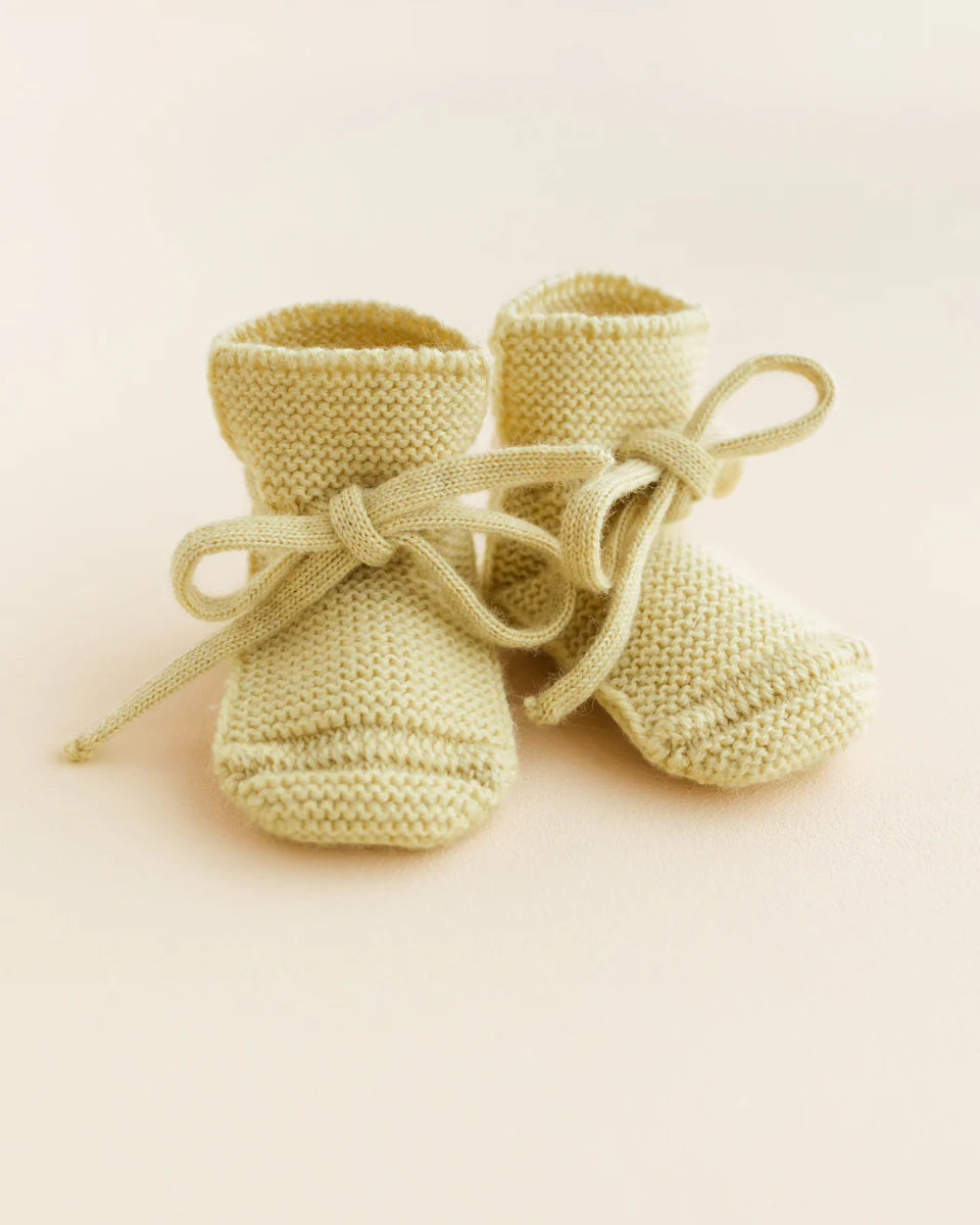 Booties - Baby Slofjes - Merinowol - HVID