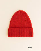 Beanie Fonzie Kids - 100% extra fine Italiaanse merino wol - HVID