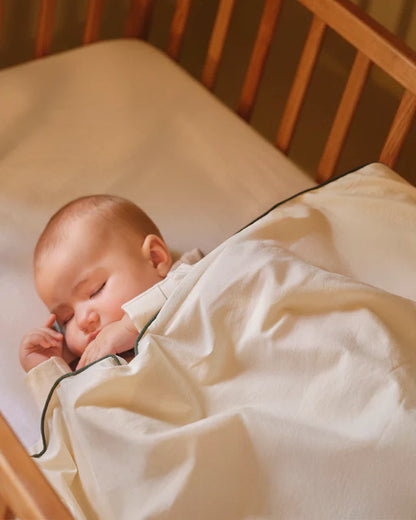 Junior Dekbed set - Leave embroidery - 100% biologisch katoen - 100x140 cm - Moonboon