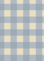 Gingham Ruiten Lichtblauw – Atelier Chien: detail van het behangpatroon.