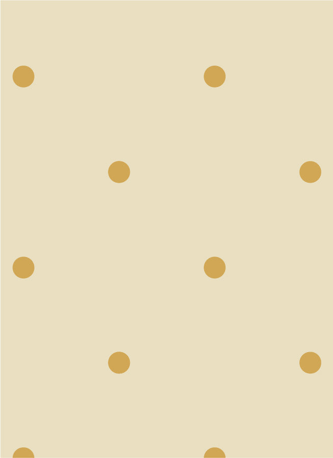 Polkadot Mini Okergeel – Vliesbehang met kleine stippen voor de baby- en kinderkamer – Atelier Chien