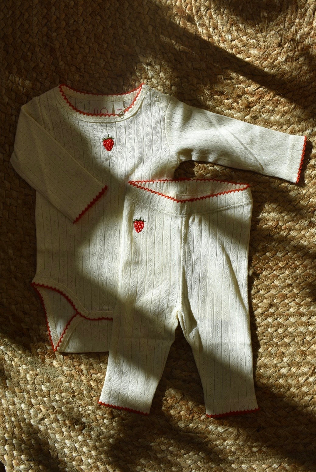 Romper Flora Pointelle - Cotton - Gentle Cream/Off-white - Flöss