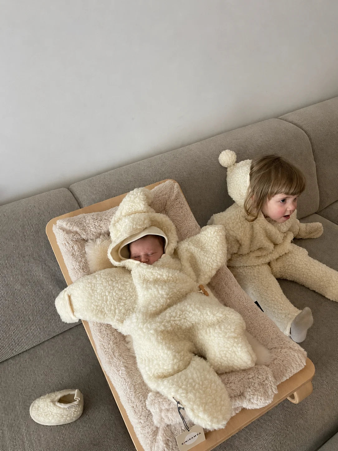 Merino Snugglesuit – Wollen babyoverall van - 100% merinowol – BINIBAMBA