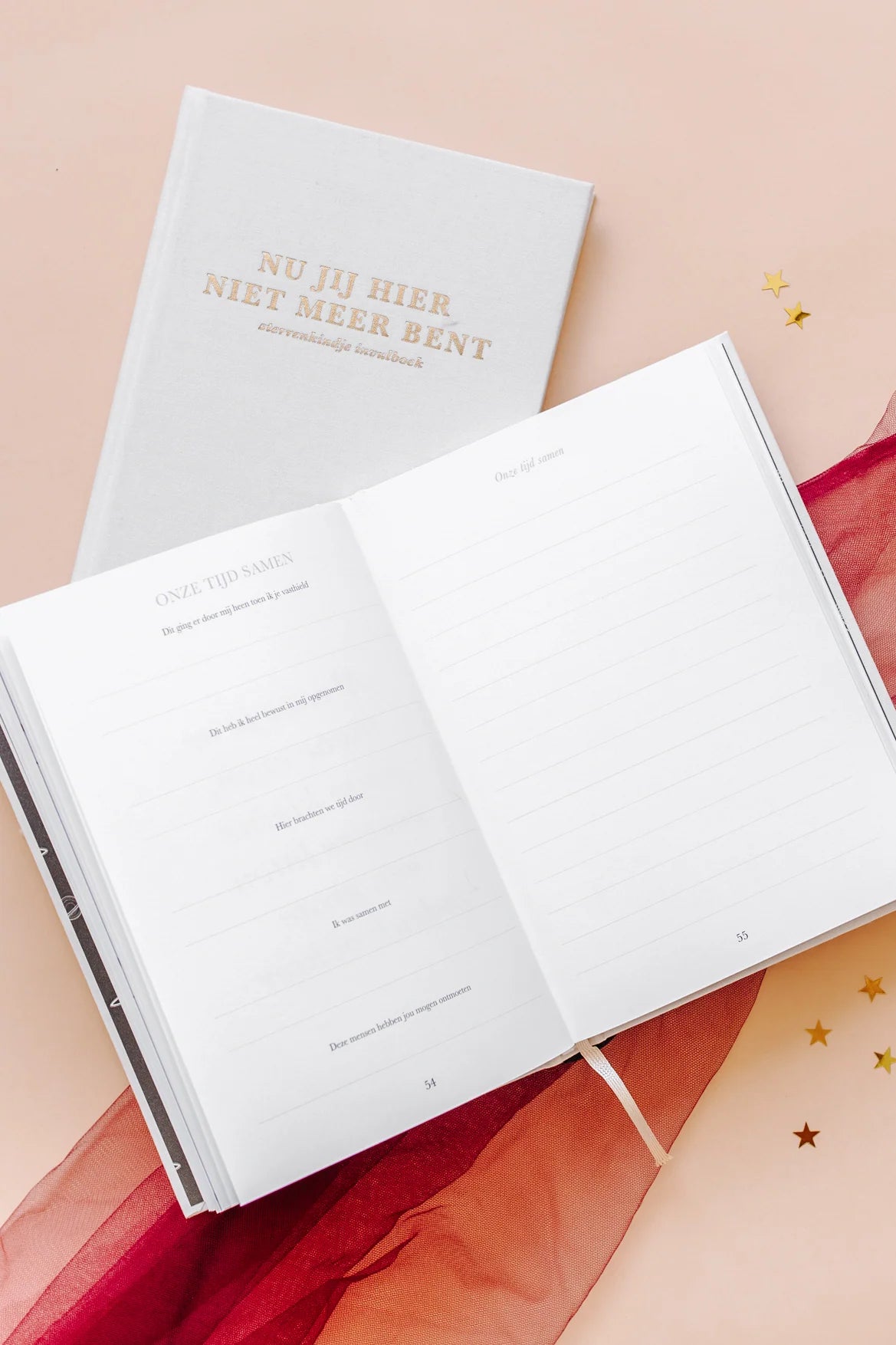 Nu jij hier niet meer bent – Livre du souvenir et carnet pour votre bébé étoile – Birth Lines