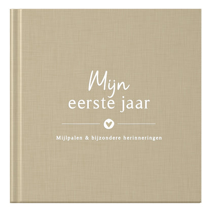 Baby journal - My first year - Linen taupe - Fyllbooks