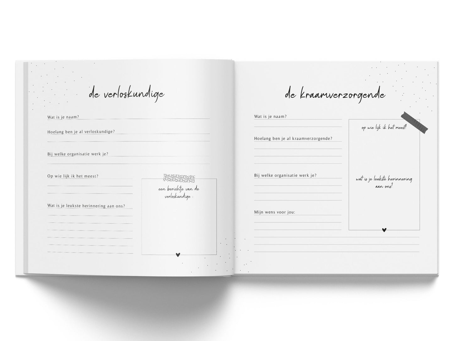 Baby guestbook - My maternity visit - Linen Taupe - Fyllbooks