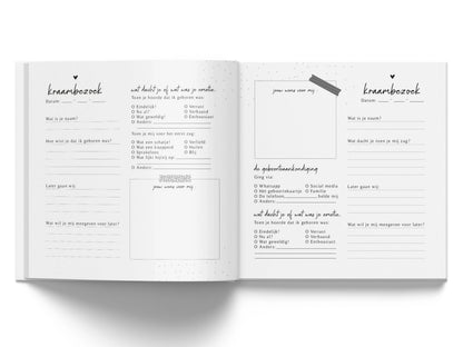 Baby fill-in book - My maternity visit book - Linen Beige - Fyllbooks