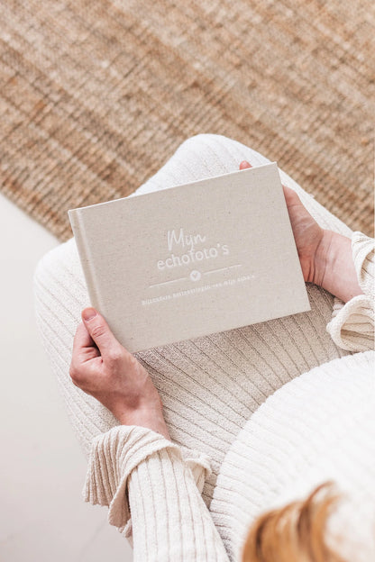 Babytagebuch - Meine Ultraschallbilder – Leinen Beige - Fyllbooks