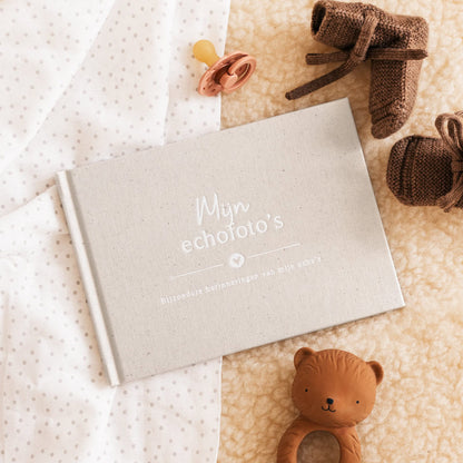 Babytagebuch - Meine Ultraschallbilder – Leinen Beige - Fyllbooks