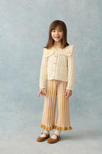 Gestreepte broek met ruches Salia - Biologisch katoen - Honey Blush Stripes - Louise Misha - productfoto - afbeelding 8