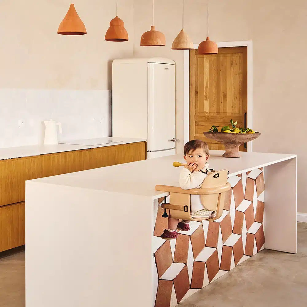 HIKO Baby Tischsitz - Holz-Tischsitz - Ab 6 Monate bis 15 kg - Charlie Crane