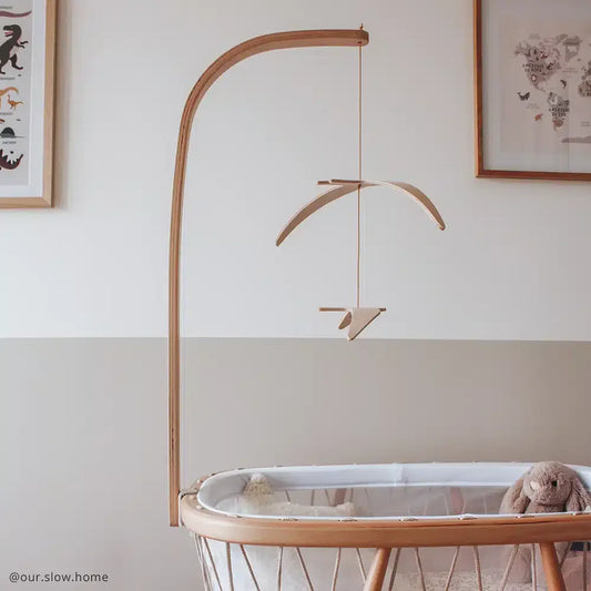 KANO Bed Arrow - Wooden Canopy Arch for KUMI Cradle & KIMI Bed - Beech Wood - Charlie Crane