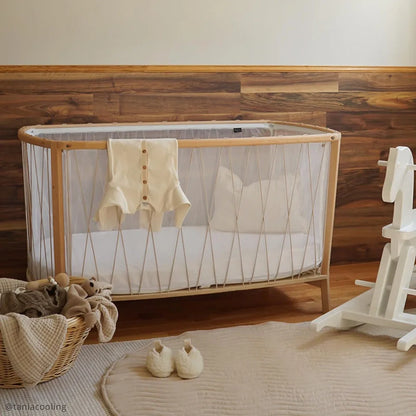 KIMI Evolving Baby Bed - Holzbett, das mitwächst, ohne Gitter 60x120 cm - Von 6 Monaten bis 5 Jahren - Charlie Crane