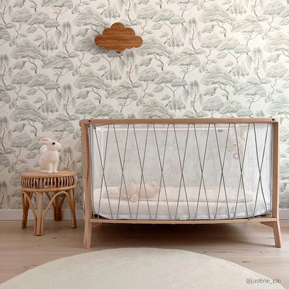 KIMI Evolving Baby Bed - Holzbett, das mitwächst, ohne Gitter 60x120 cm - Von 6 Monaten bis 5 Jahren - Charlie Crane