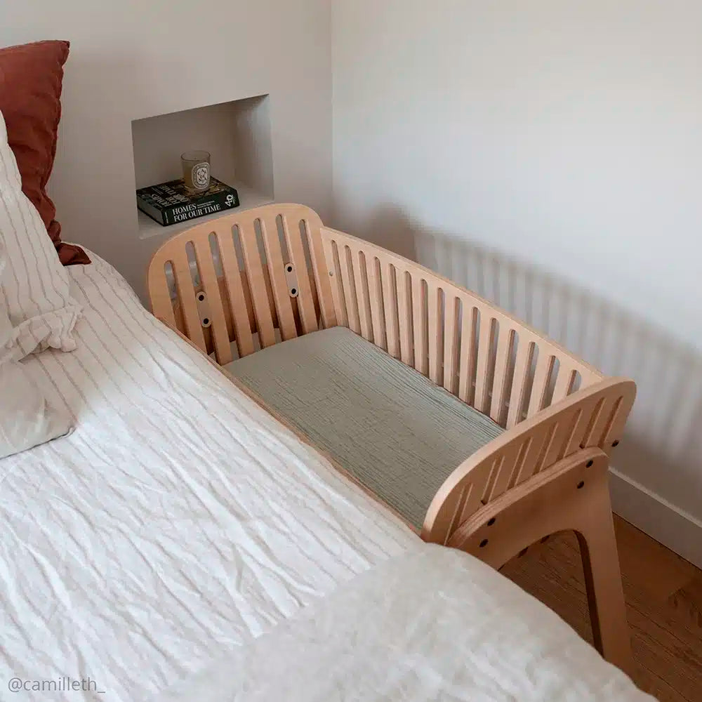 KODO Beistellbett – Beistellbett aus Holz – Von Geburt bis 6 Monate – Charlie Crane