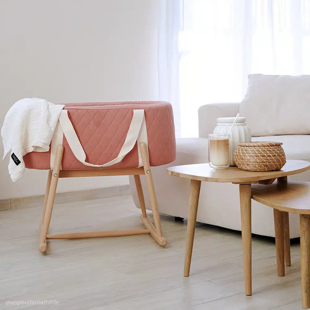 KUKO Baby Moseskorb - Tragbare Cocoon Wiege ab Geburt - Babylift & Wiege - Charlie Crane