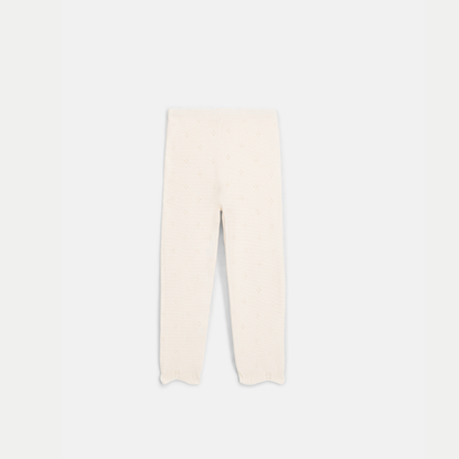 Gebreid broekje - Legging Manou - Katoen - Cream - Louise Misha productfoto