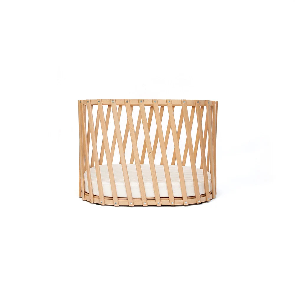 LUGO Evolving Wooden Baby Bed - Extendable Wooden Bed 70x90 / 70x140 cm - From Birth to 7 Years - Charlie Crane
