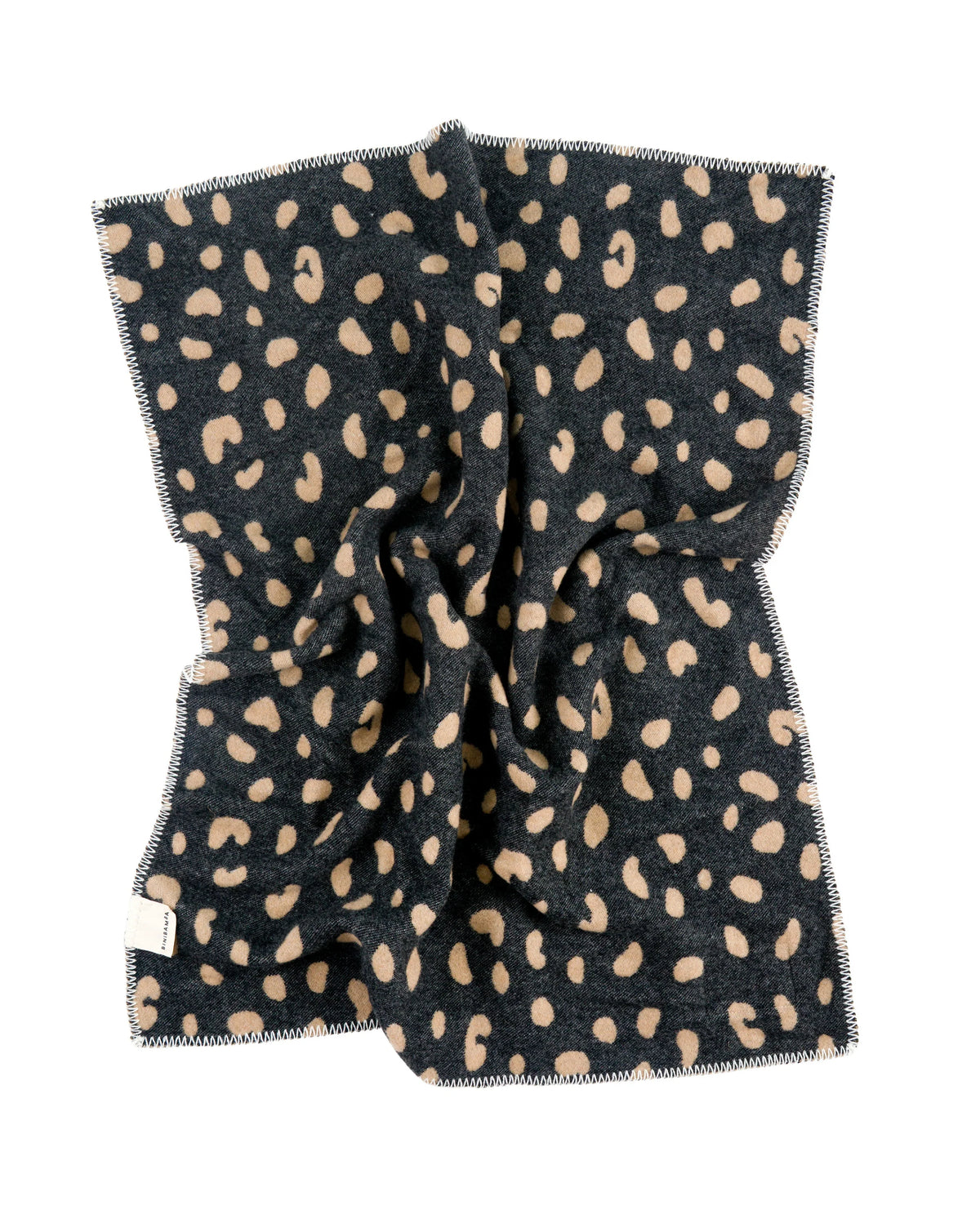 Leopard Merino Biniblanket – Wiegdeken - 100% merinowol - 75×100 cm – BINIBAMBA