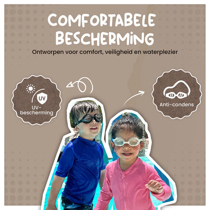 Schwimmbrille Sammy – Taucherbrille 3 bis 6 Jahre – Beige/Ecru – Maesy