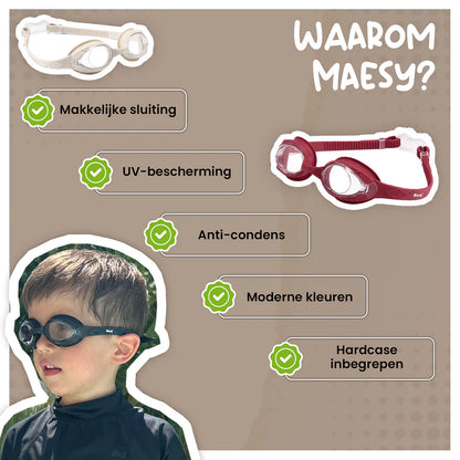 Schwimmbrille Sammy – Taucherbrille 3 bis 6 Jahre – Beige/Ecru – Maesy