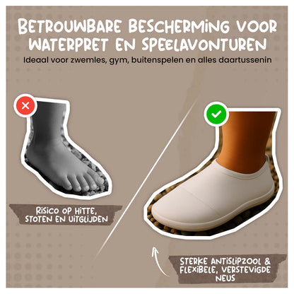 Antirutsch-Schuhe – Badeschuhe – Beige Ecru – Maesy