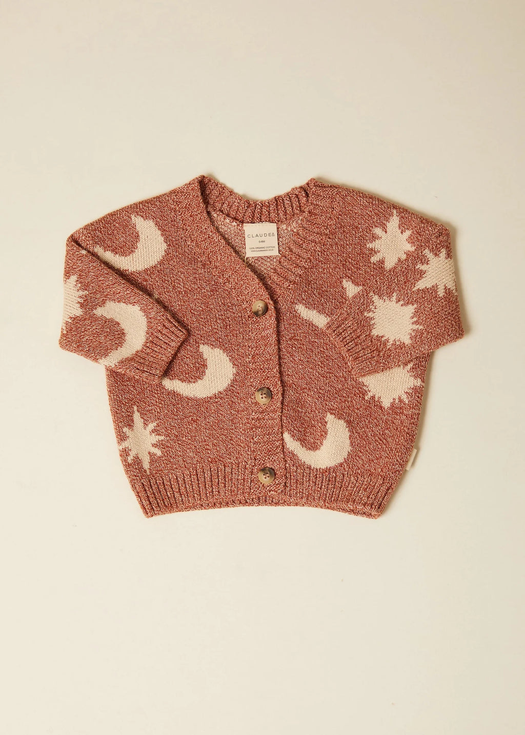 Moon Star Cardigan Russet – 100% Biologisch Katoen – Claude & Co