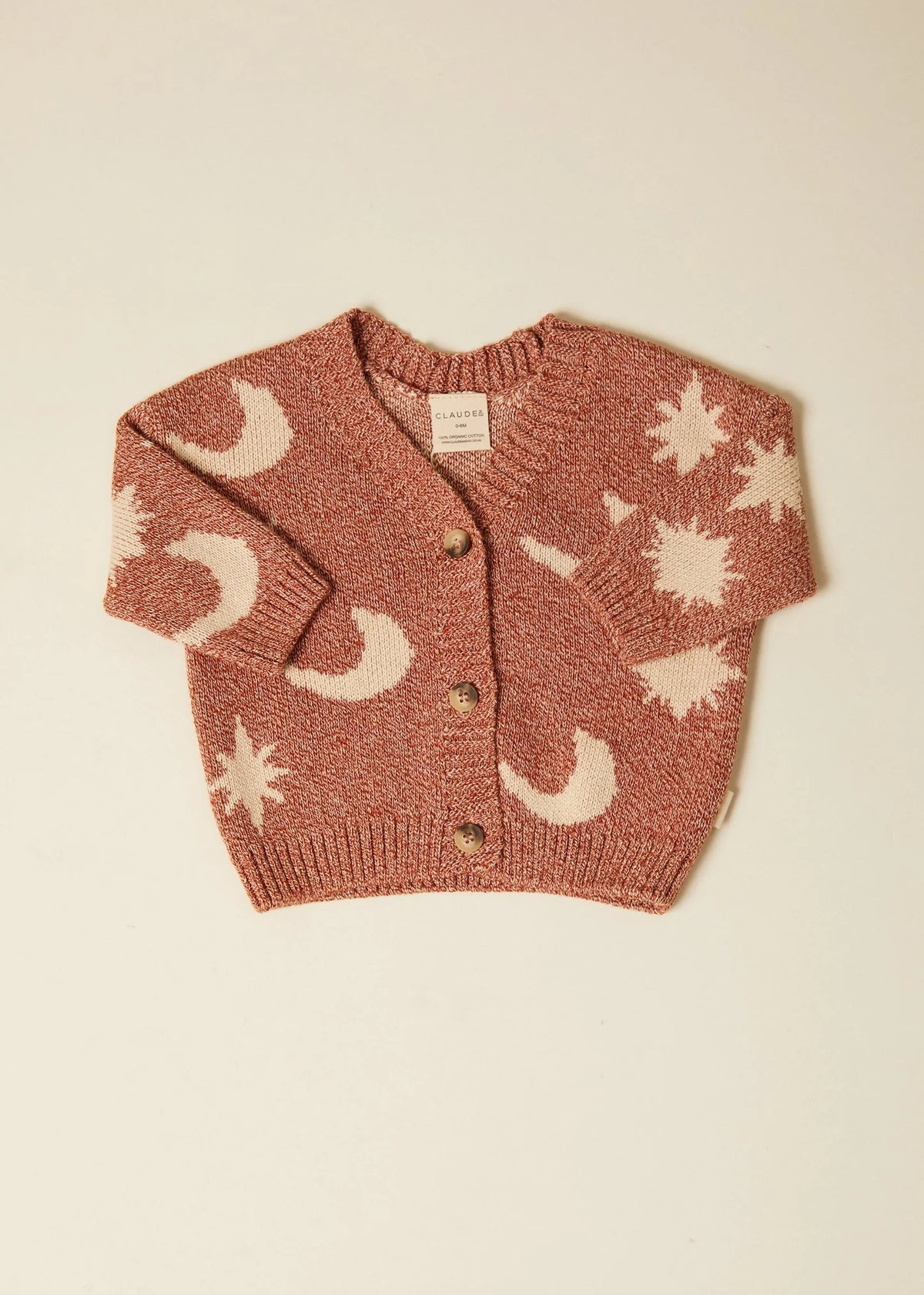 Moon Star Cardigan Russet – 100% Biologisch Katoen – Claude & Co