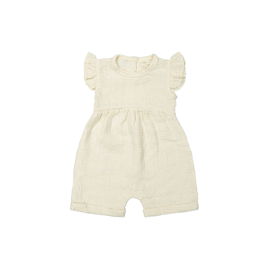 Jumpsuit Ginny SS - Bio-Baumwolle - Woven white embroidery/weiß - Riffle Amsterdam