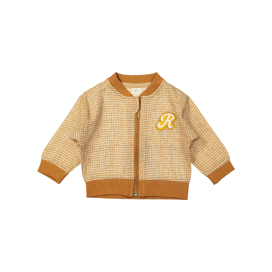 Jacke Noel - Leinen/Baumwolle - Brown Square/braun - Riffle Amsterdam