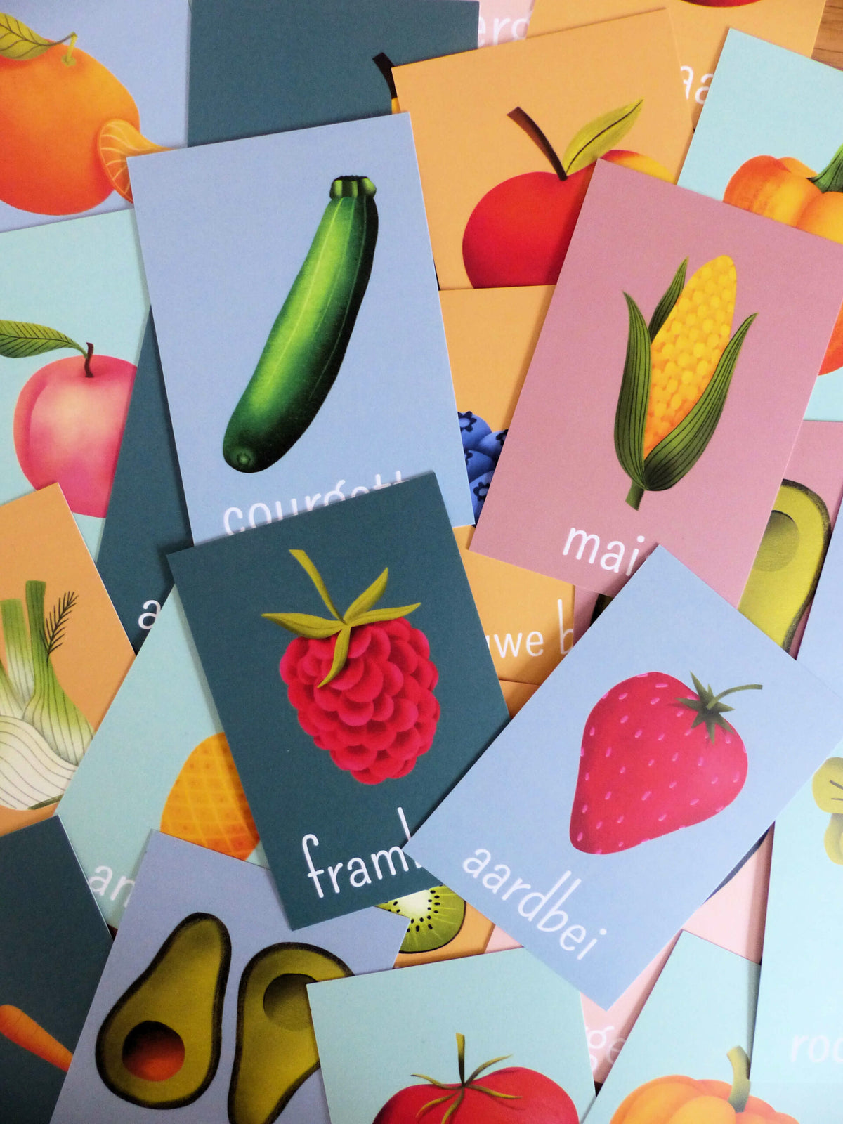 Tafelkaartjes Groente & Fruit – 60 educatieve eet- en proefkaartjes voor kinderen – STERK & ZOET
