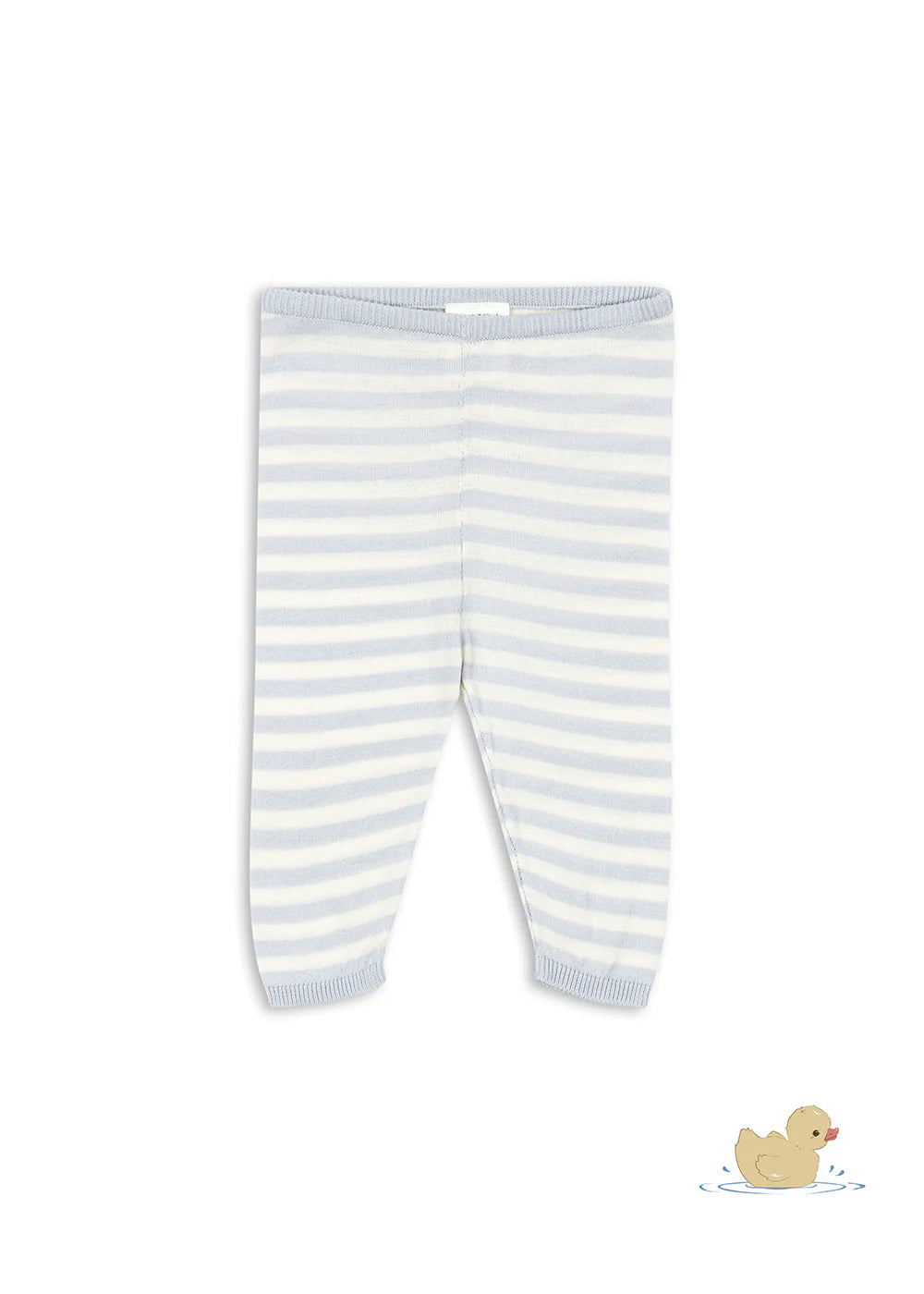 Dungebreid broekje - Venti Knit Leggings - Gray Dawn/Blauw - Biologisch Katoen - GOTS - Konges Sløjd - voorkant
