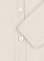 Savora Cardigan - Antique White - Wollen Baby Vestje - Wol - Konges Sløjd - close up