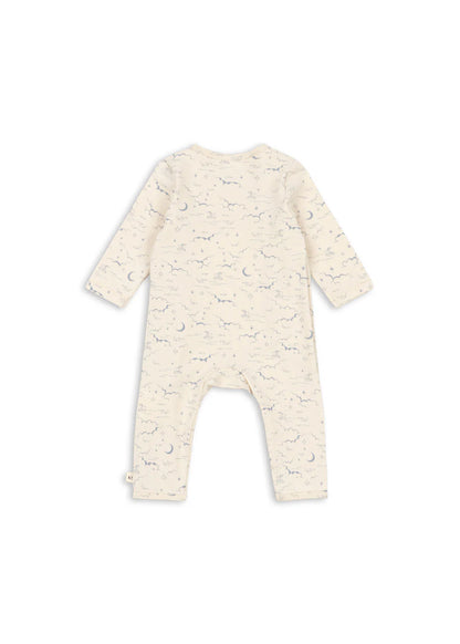 Basic Newborn Onesie - Cielo Marino - Overslag Boxpakje - Biologisch Katoen - GOTS - Konges Sløjd