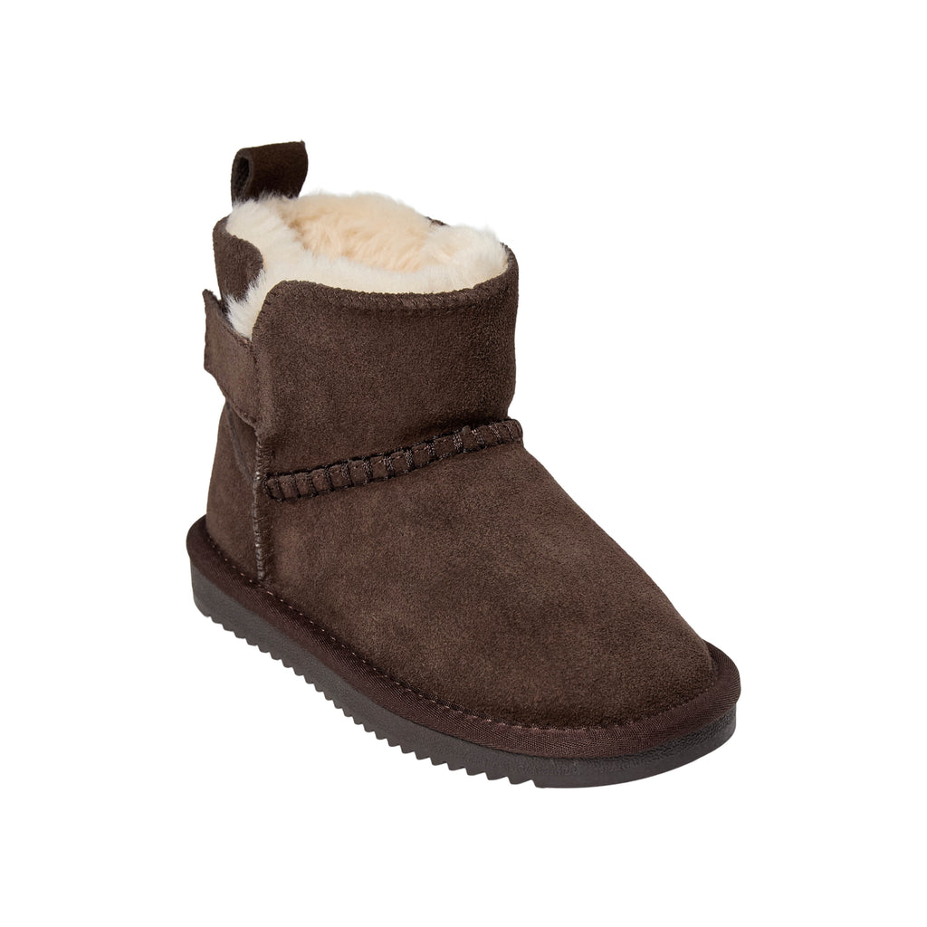 Chaussures enfant doublées en laine ValeKB - Daim - Beige et marron foncé - Sofie Schnoor